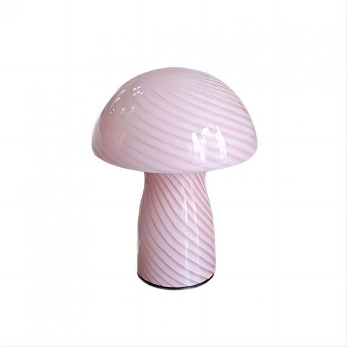 Modern Mushroom Striped Glass Table Lamp